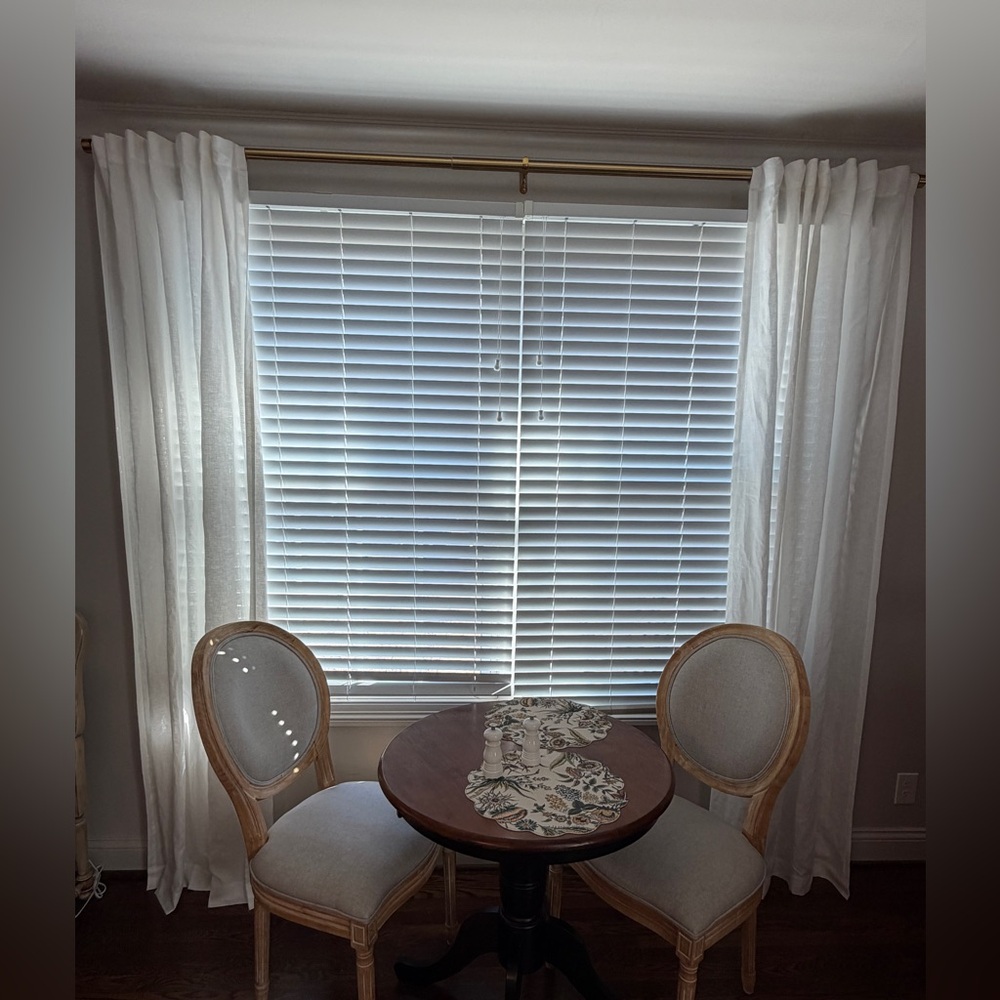 Threshold White Linen Drapes